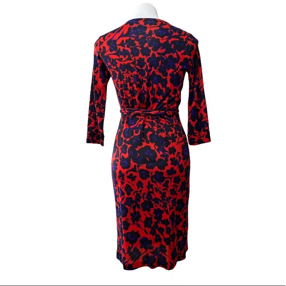 Julian Two Cheetah Floral Wrap Work/Office Dress - Picture 4 of 7